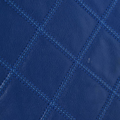 Chanel Calfskin Stitched Thin City Clutch Blue 14 of 16