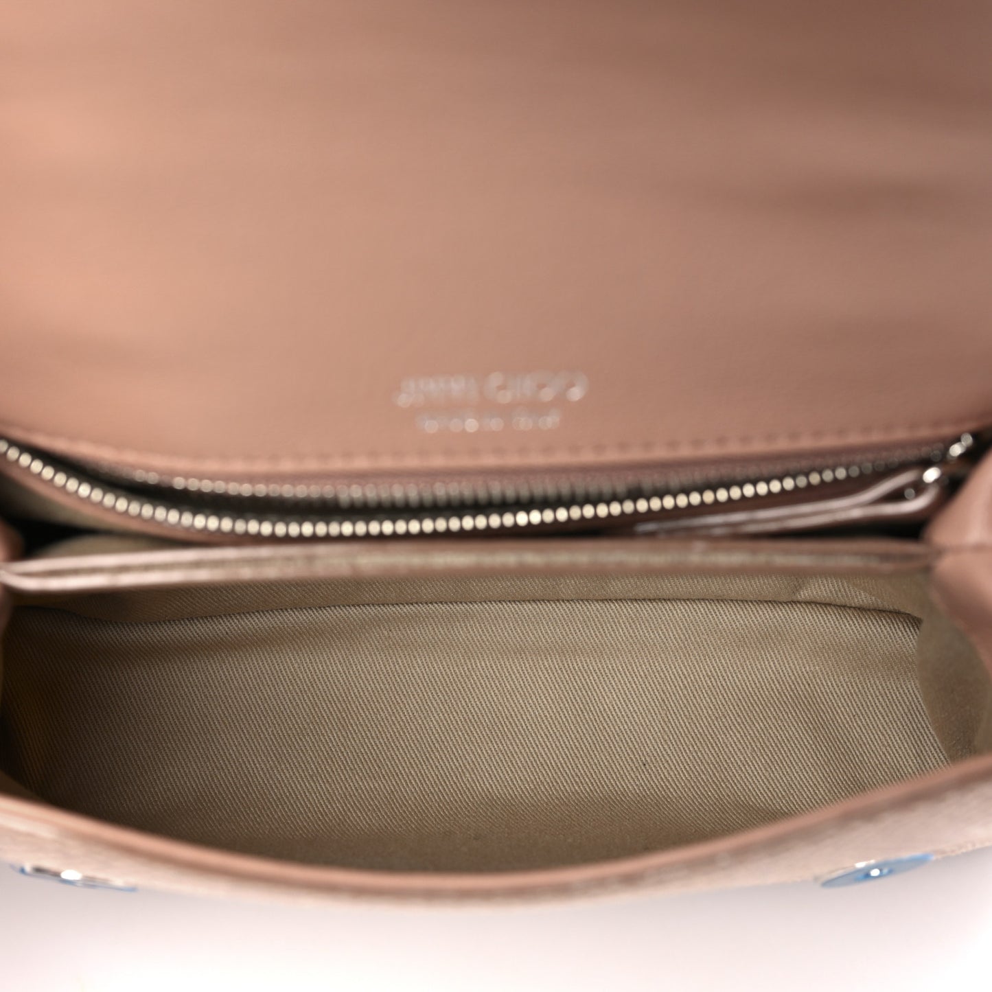 Calfskin Lizard Embossed Small Cheri Top Handle Bag Beige