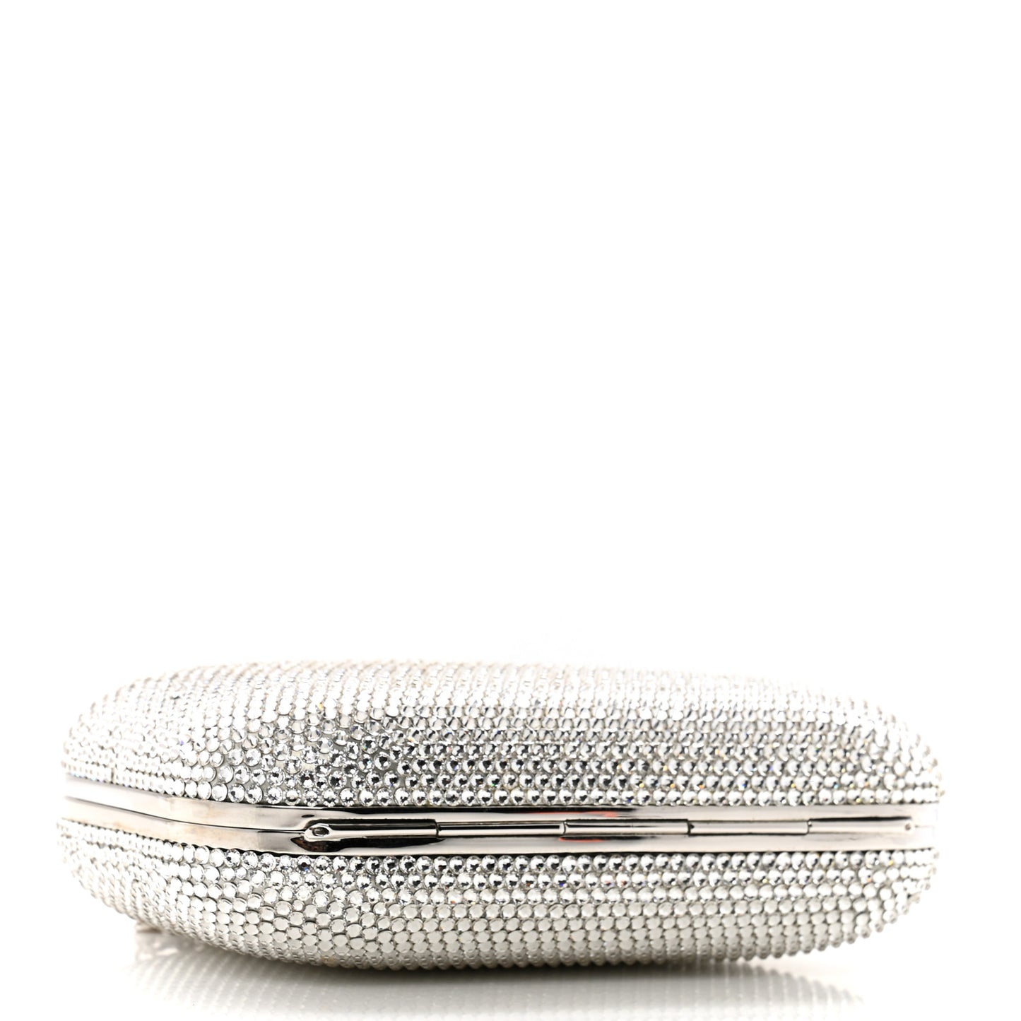 Swarovski Crystal Minaudiere Clutch Silver