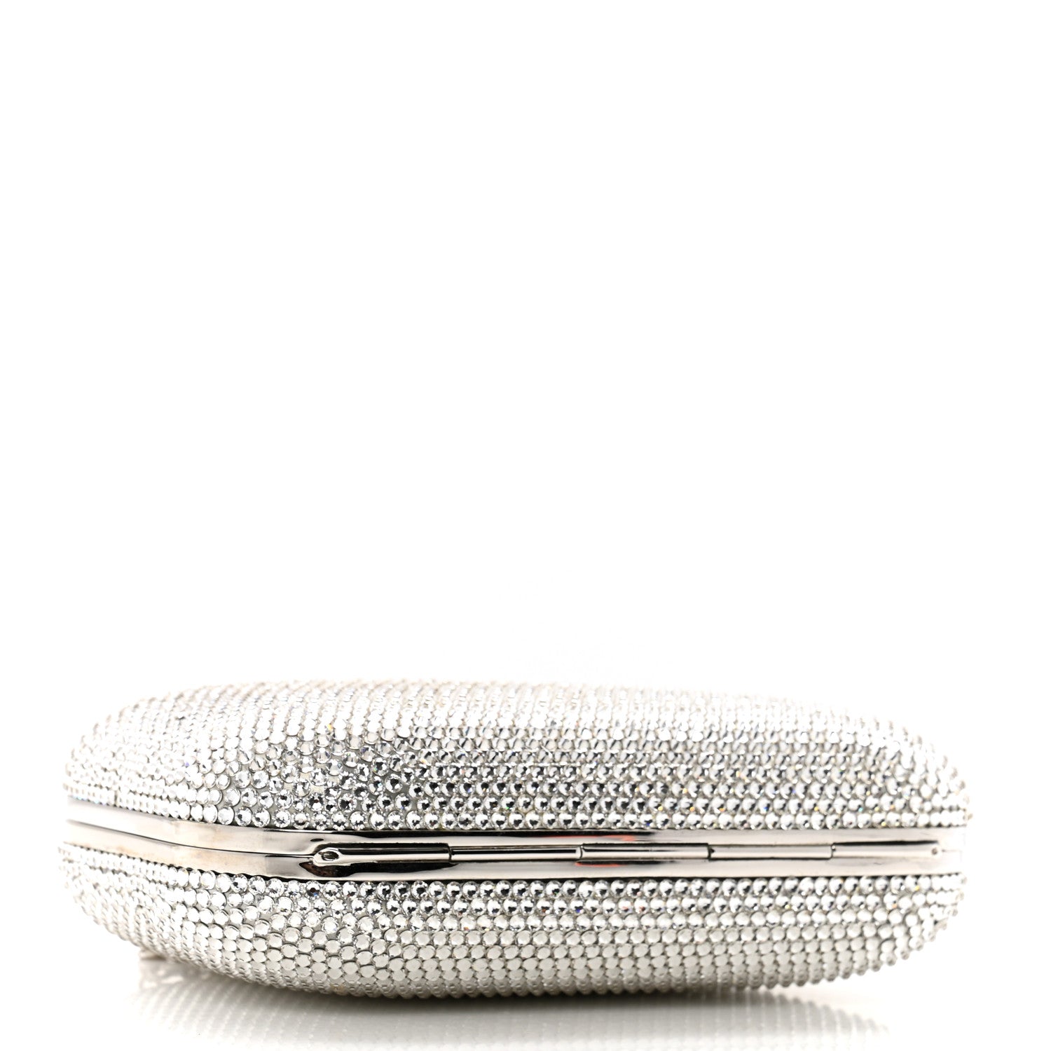 Judith Leiber Swarovski Crystal Minaudiere Clutch Silver 4 of 11