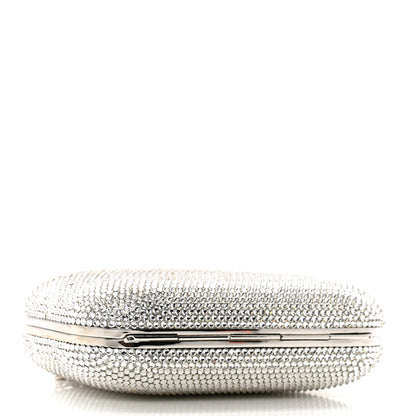 Judith Leiber Swarovski Crystal Minaudiere Clutch Silver 4 of 11