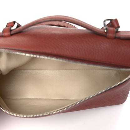 Loro Piana Grained Calfskin L19 Extra Pocket Pouch Kummel 5 of 9