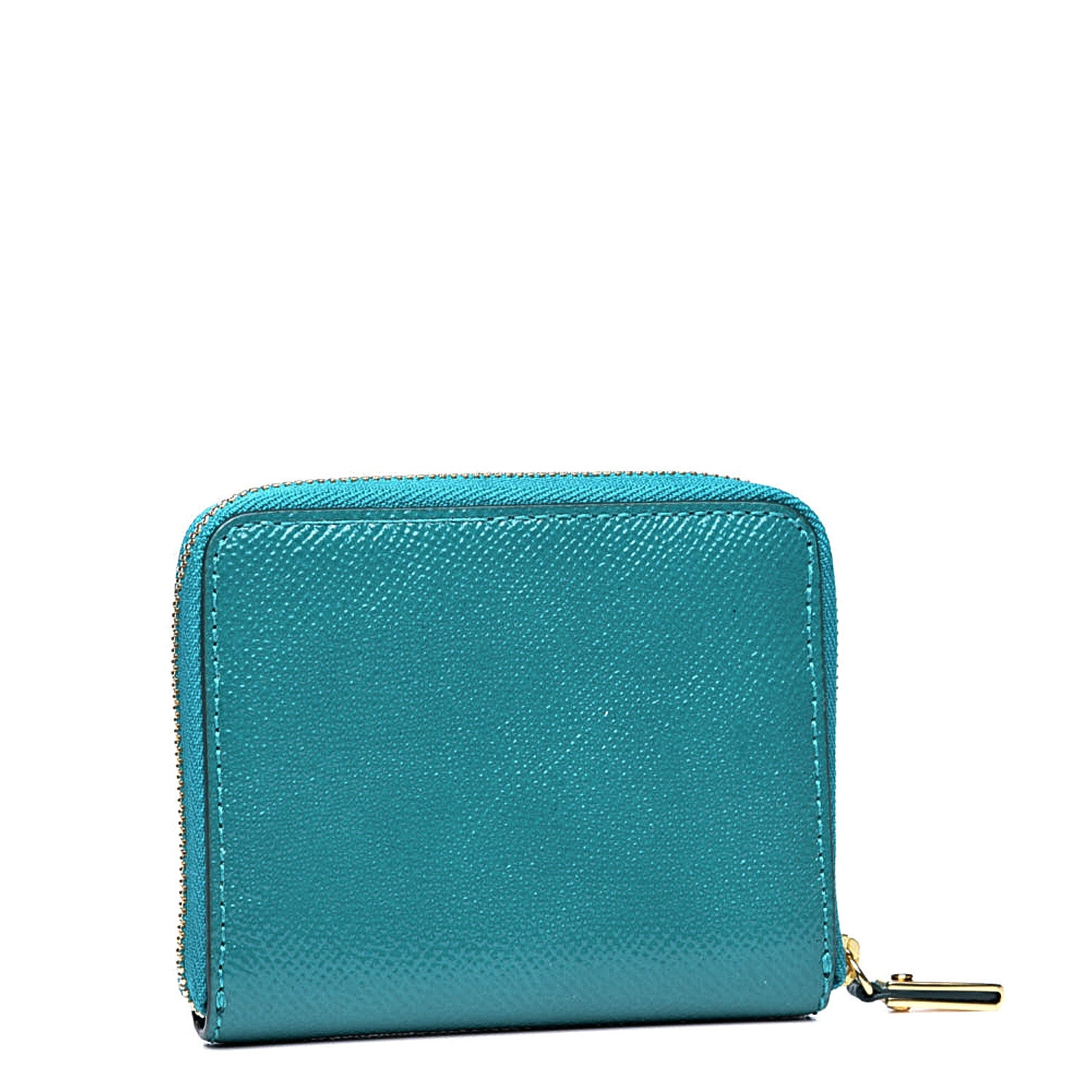 Burberry Patent London Compact Zip Around Wallet Aqua Green 2 of 10