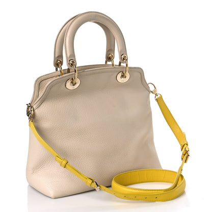 Christian Dior Calfskin Granville Tote Beige Yellow 3 of 19
