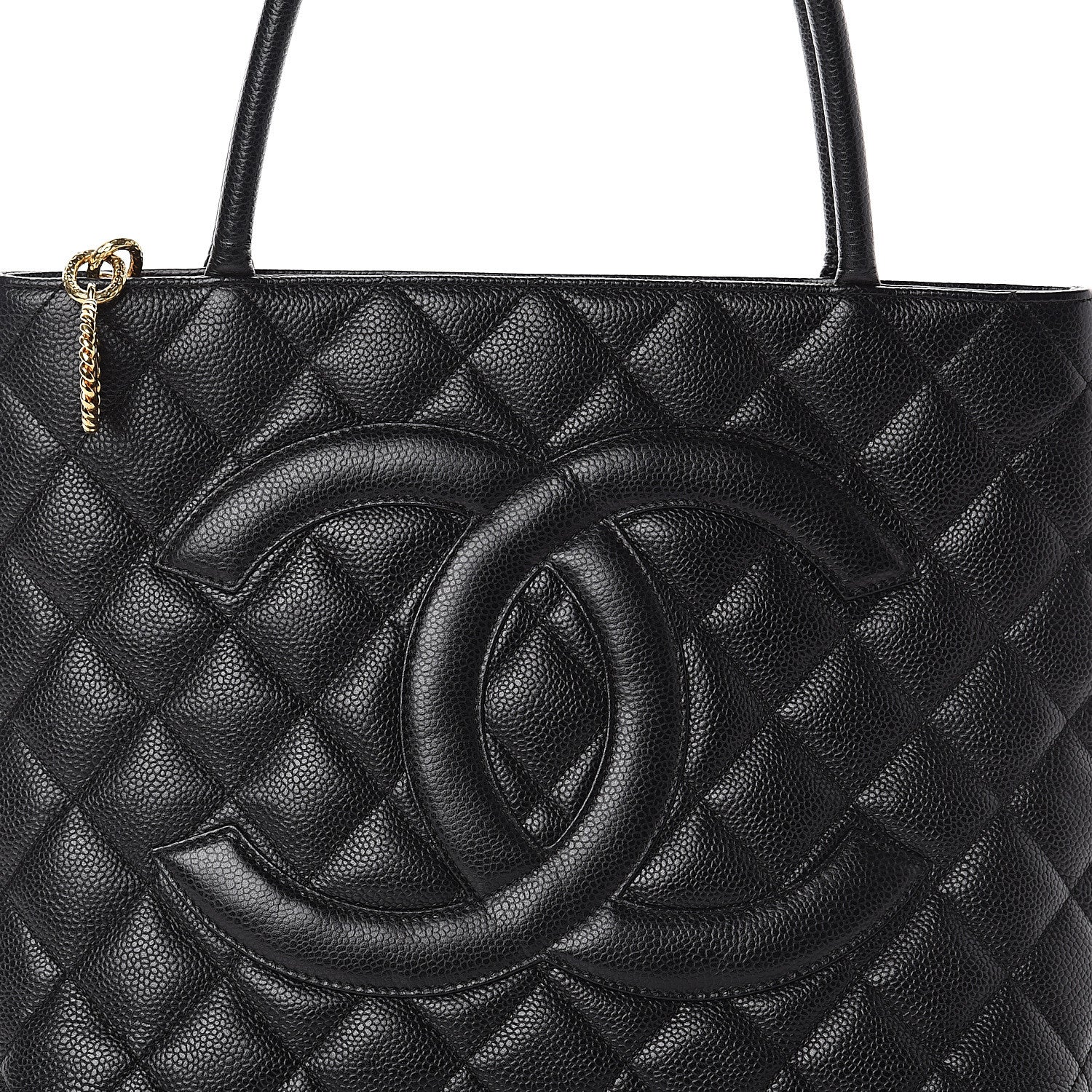 Chanel Caviar Quilted Medallion Tote Black 7 of 9