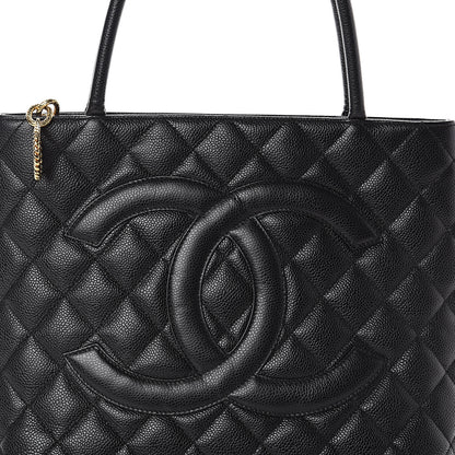 Chanel Caviar Quilted Medallion Tote Black 7 of 9