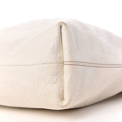 Gucci Guccissima Medium Icon Bit Hobo White 9 of 11