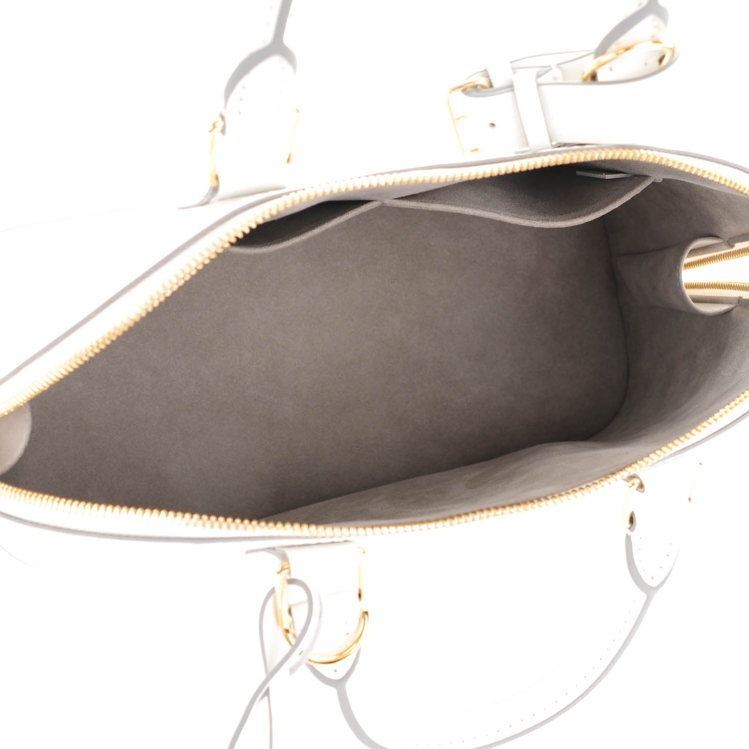 Louis Vuitton Smooth Calfskin Signature Alma PM White 5 of 7