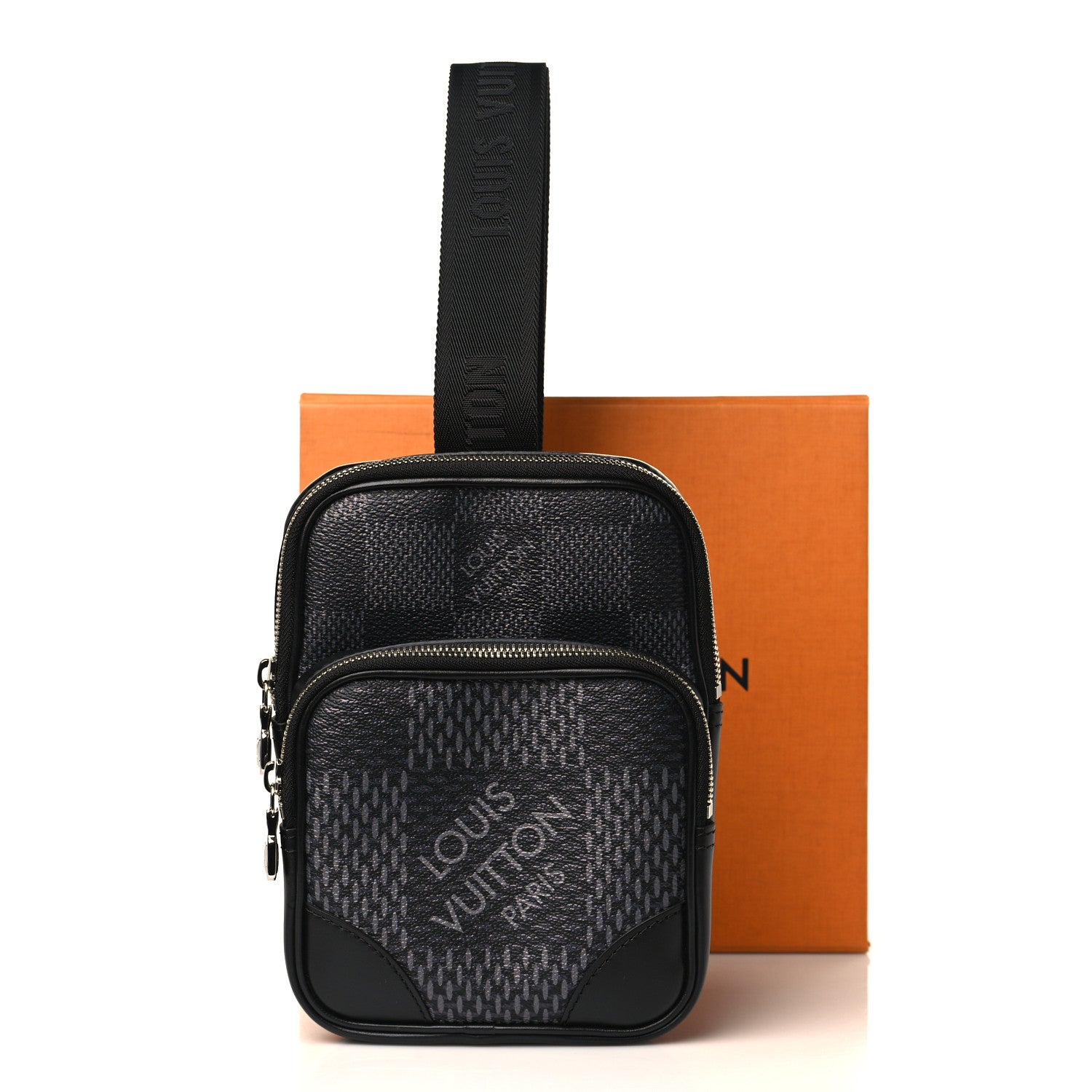 Louis Vuitton Damier Graphite 3D Amazone Sling Bag Black 9 of 9
