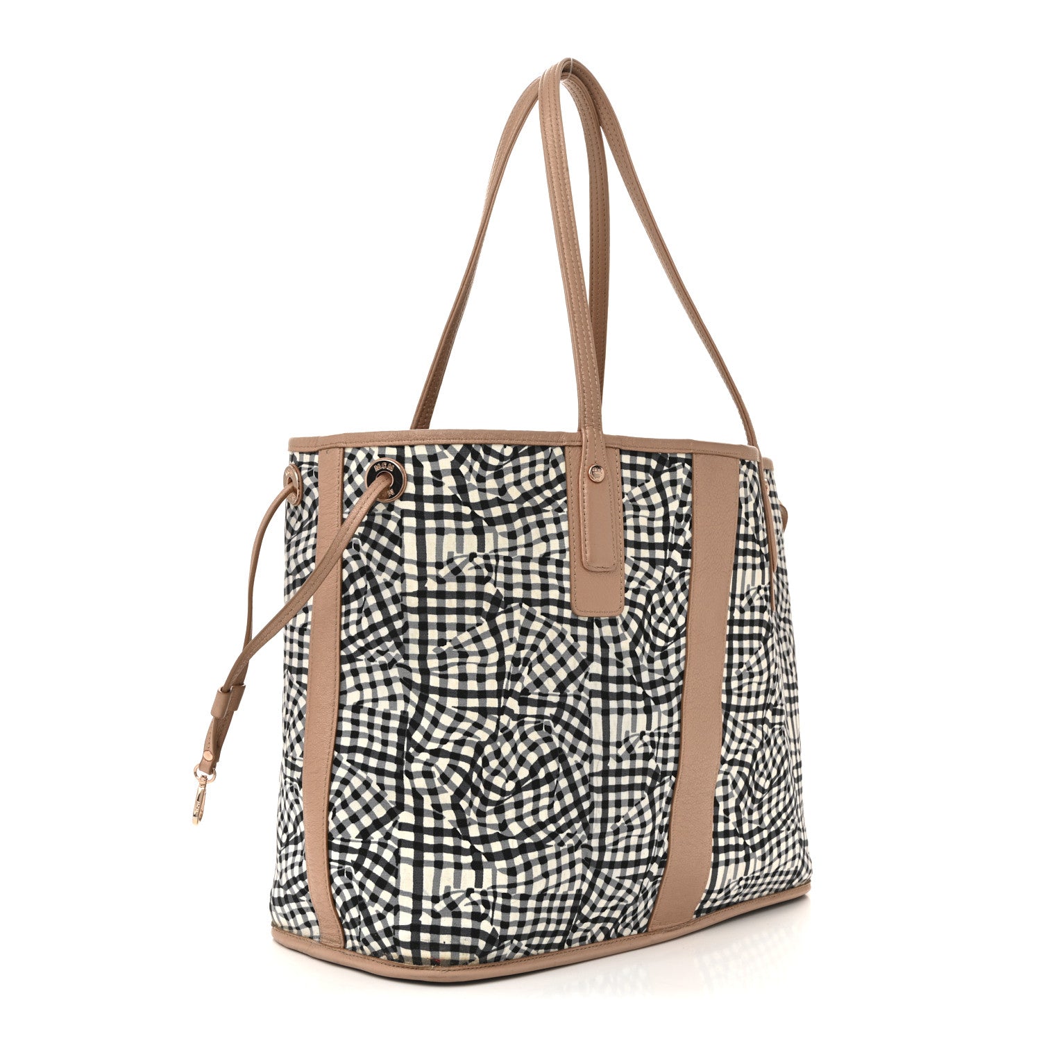 MCM Metallic Visetos Medium Liz Reversible Shopper Tote Champagne Gold 6 of 25