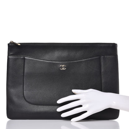 Chanel Calfskin Large Gabrielle Cosmetic Case Black 2 of 7