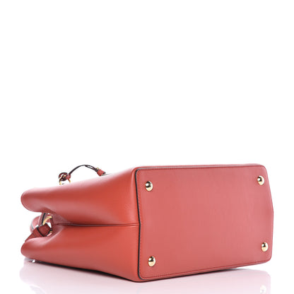 Fendi Vitello Dolce Century Petite 2Jours Tote Bloody Mary Turchese Pallido 4 of 10