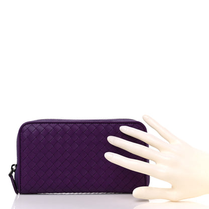 Bottega Veneta Nappa Intrecciato Zip Around Wallet Monalisa 2 of 8