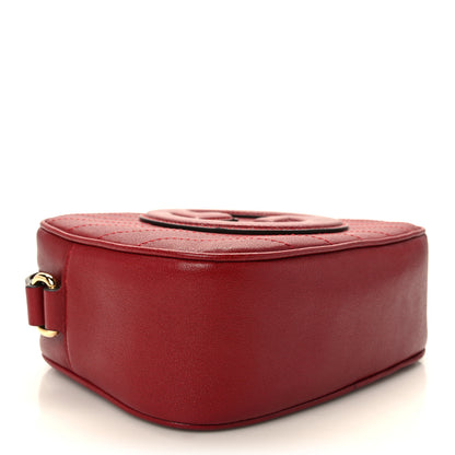 Gucci Sakai Be Green Calfskin Diagonal Stitched Small Blondie Shoulder Bag Rosso 4 of 12