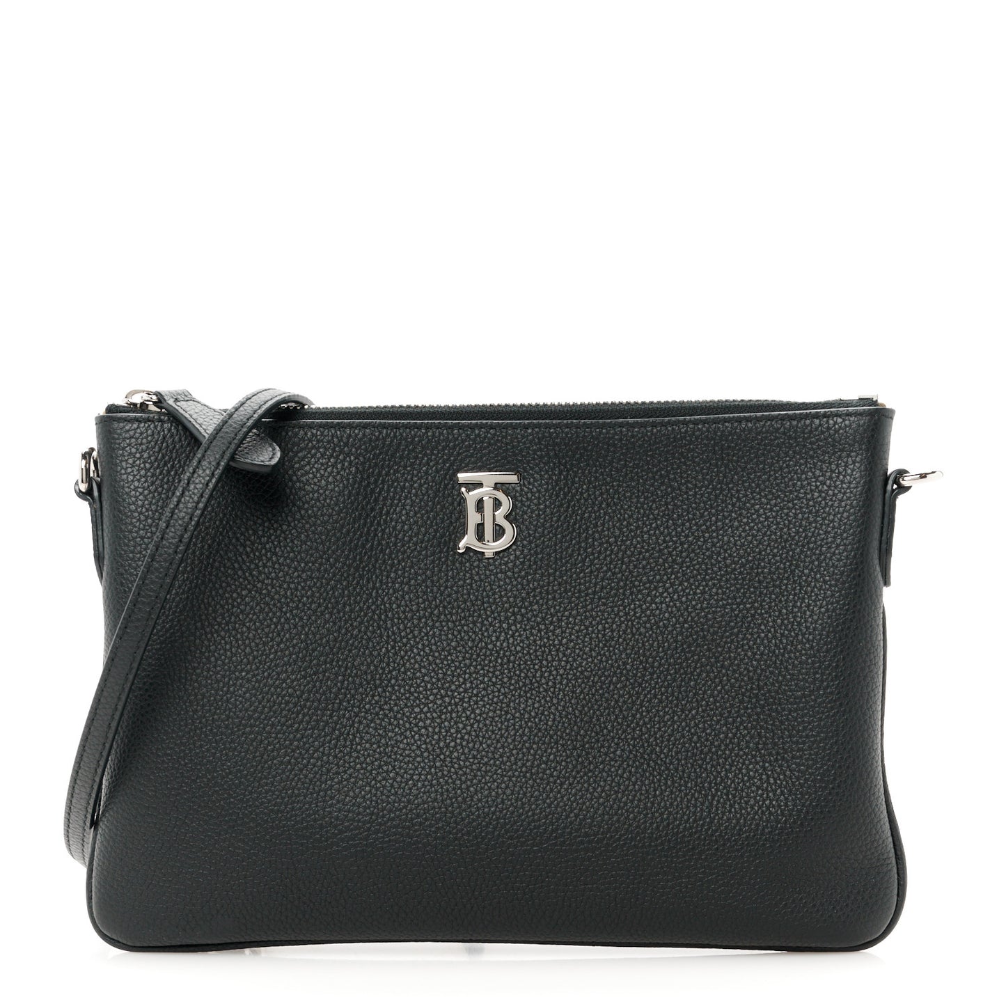 Grained Calfskin Peyton TB Crossbody Bag Black