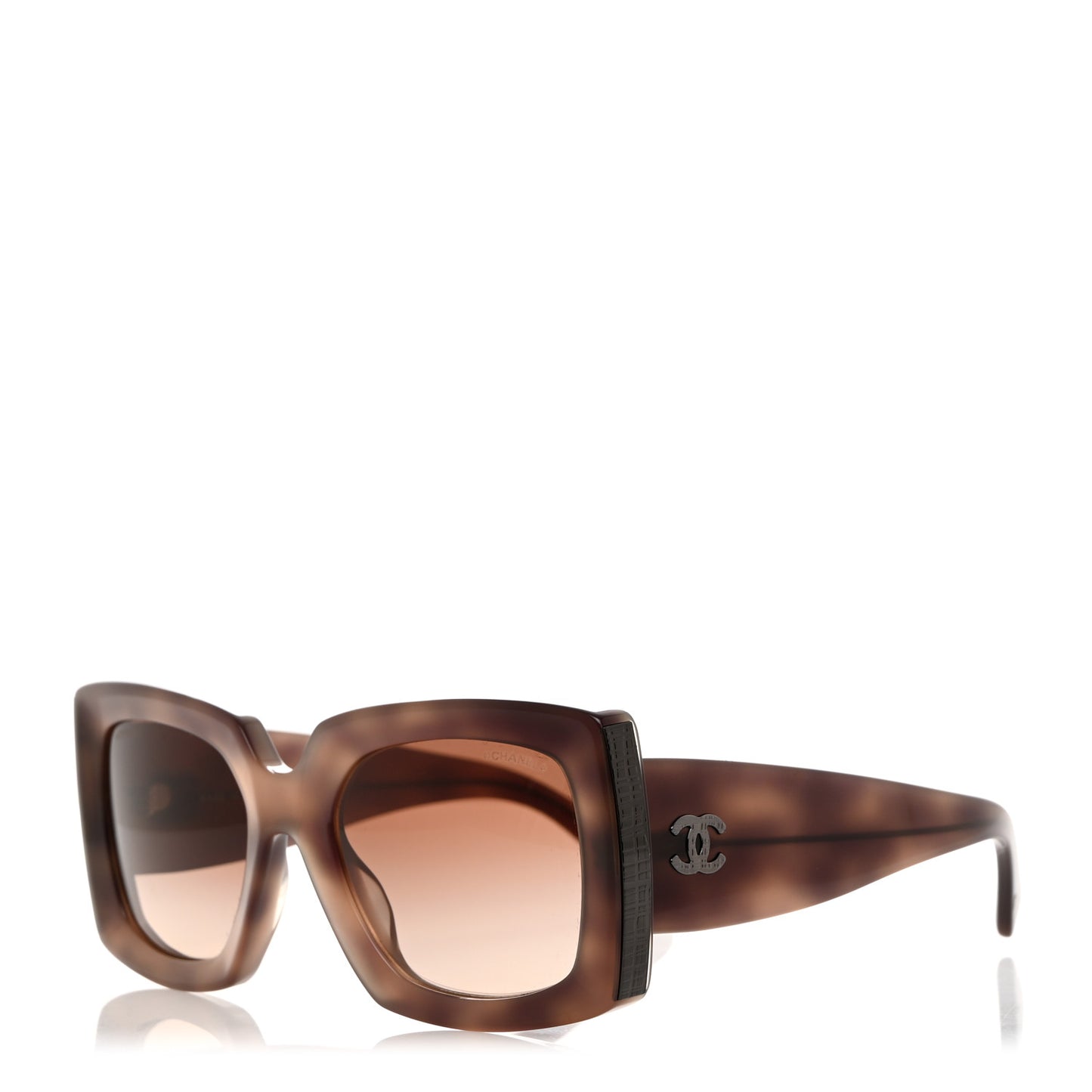 Acetate Rectangle Sunglasses 5435-A Brown