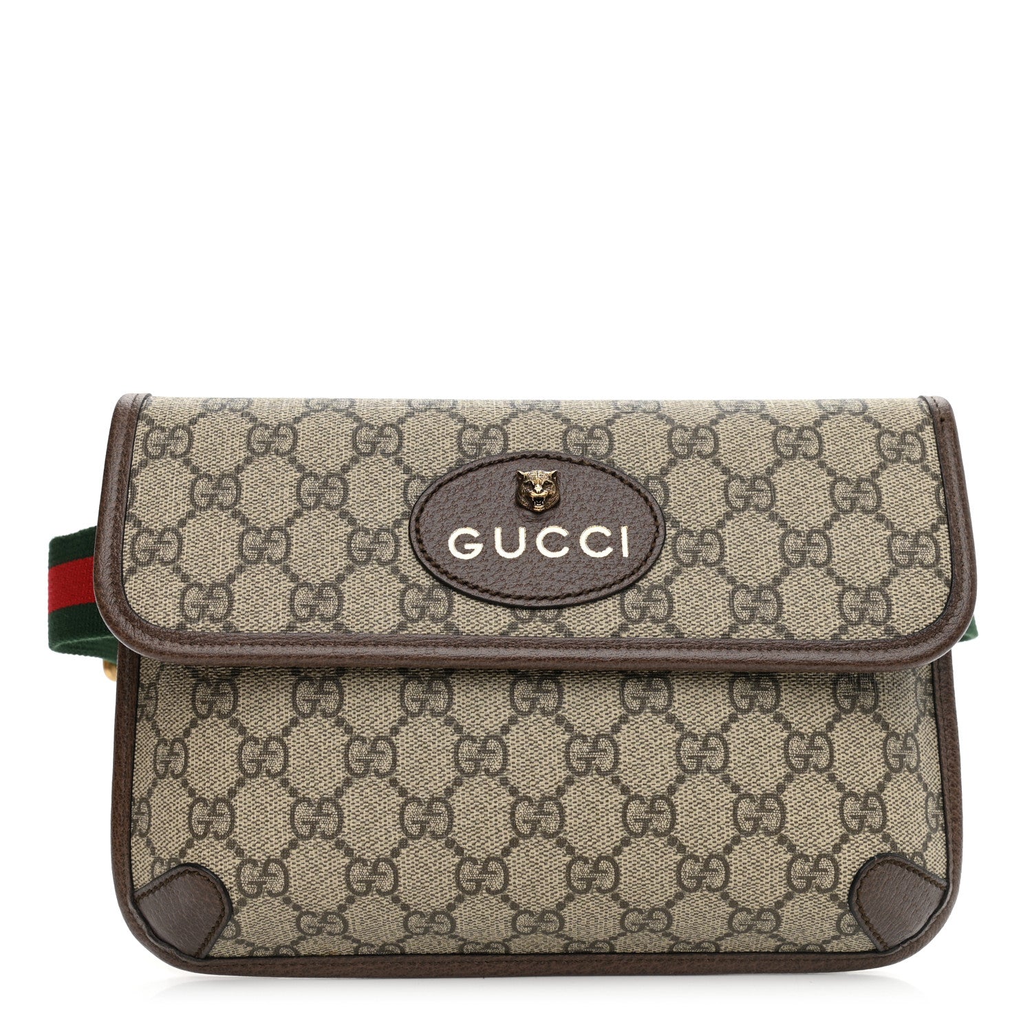 Gucci GG Supreme Monogram Neo Vintage Web Belt Bag Brown 1 of 10