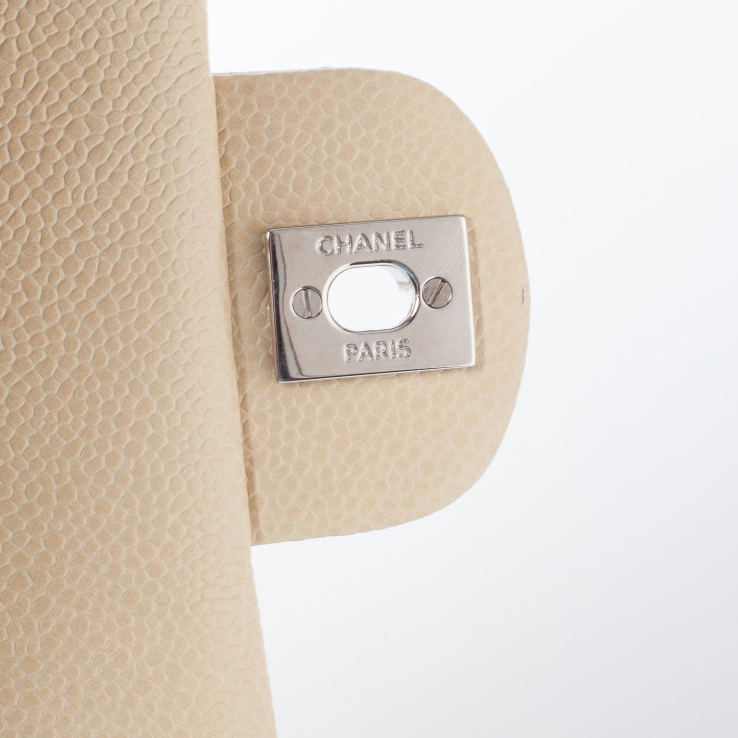 Caviar Quilted Mini Flap Beige Clair