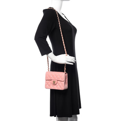 Chanel Lambskin Quilted Mini Square Flap Pink 2 of 9