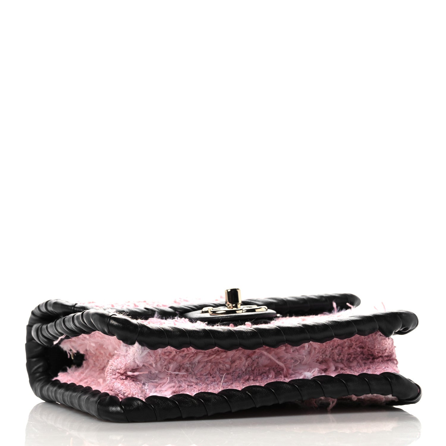 Chanel Tweed Braided Calfskin Mini My Own Frame Flap Pink Black 4 of 10
