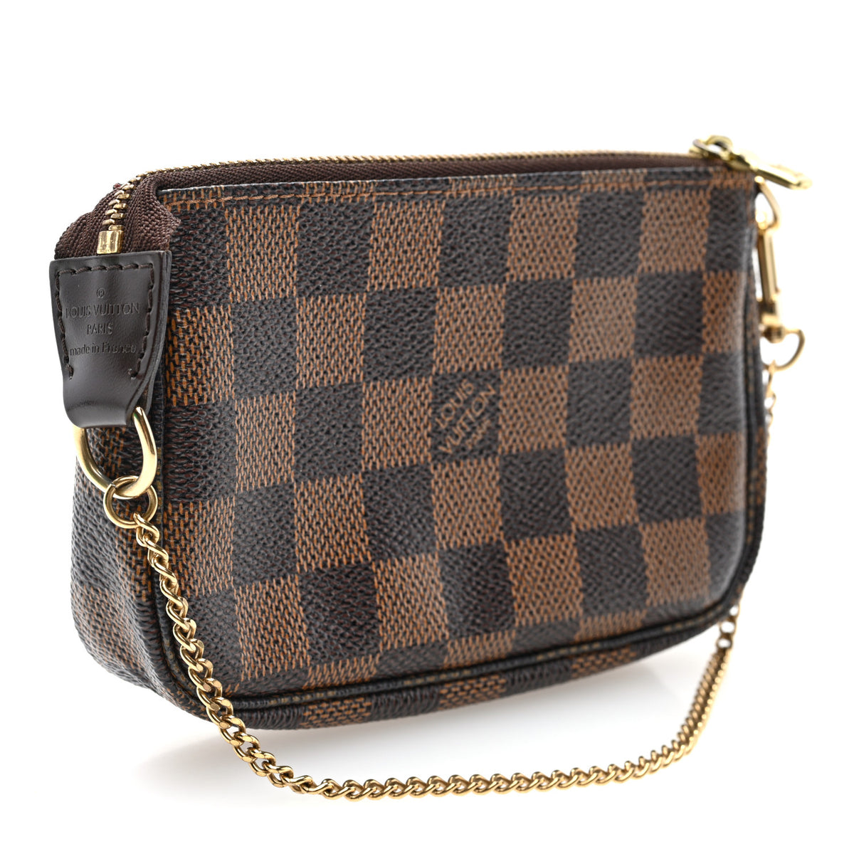 Damier Ebene Complice Trunks and Bags Mini Pochette Accessories Red