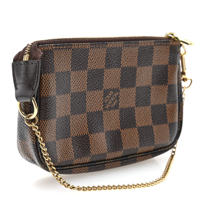 Louis Vuitton Damier Ebene Complice Trunks and Bags Mini Pochette Accessories Red 2 of 8