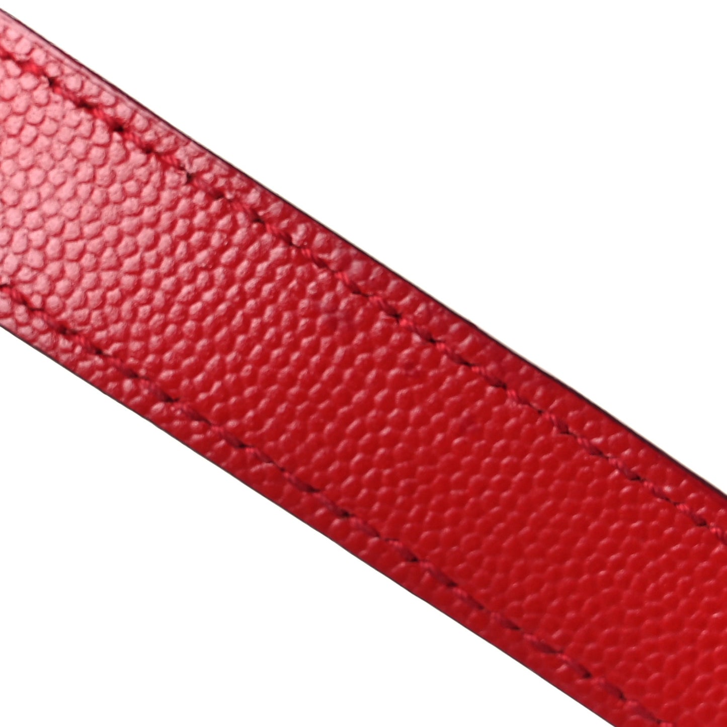 Grain De Poudre Matelasse Chevron Large Monogram Satchel Lipstick Red