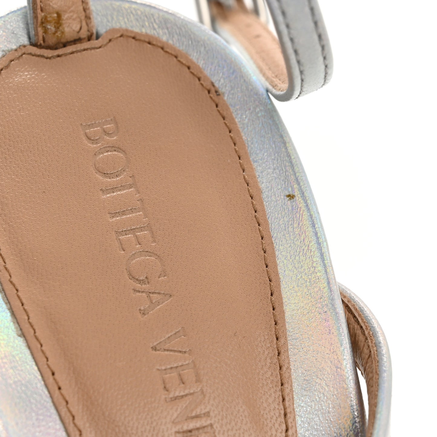 Laser Nappa Stretch Multi Strap 90mm Sandals 37 Moon Drop