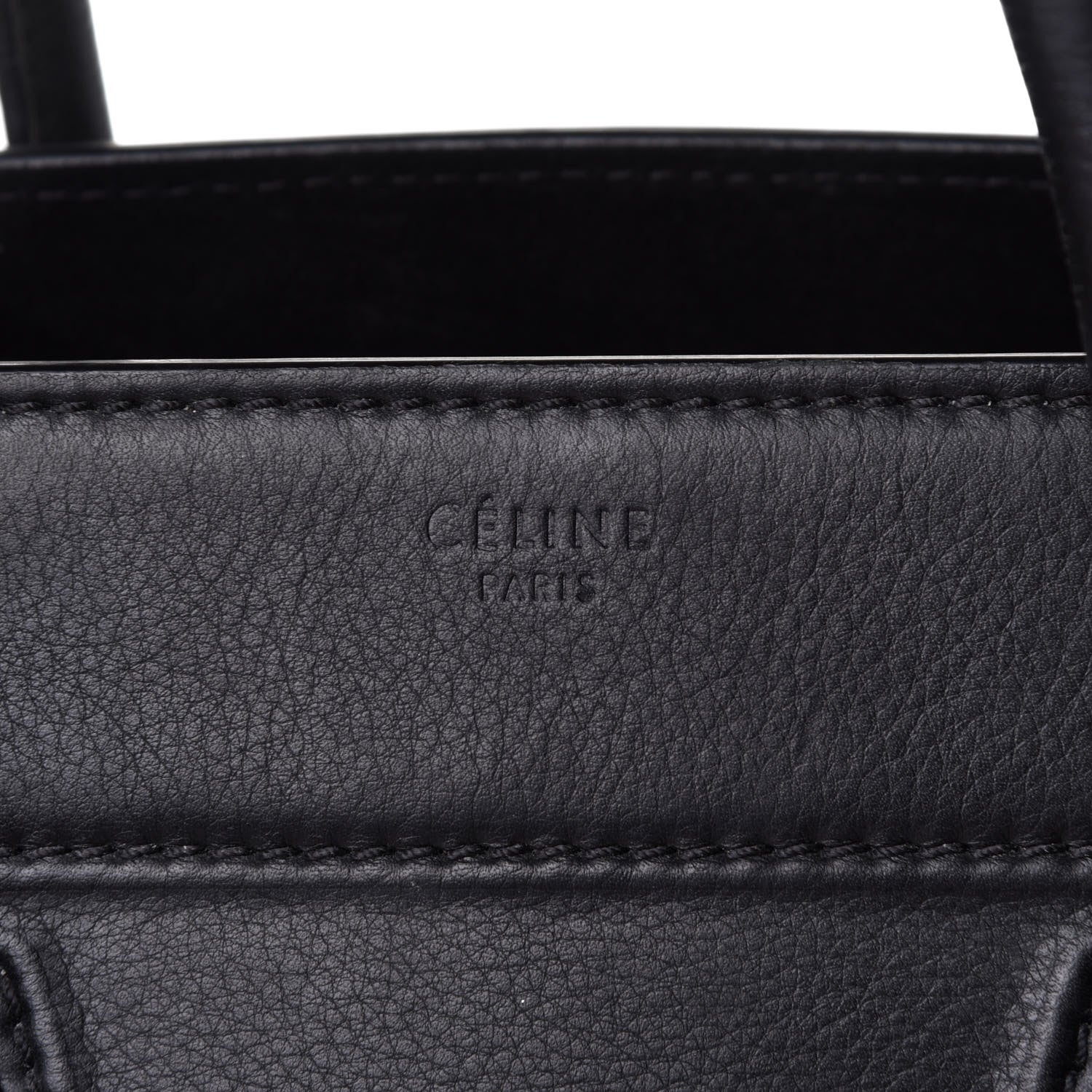 Celine Supple Calfskin Medium Phantom Luggage Black 6 of 10