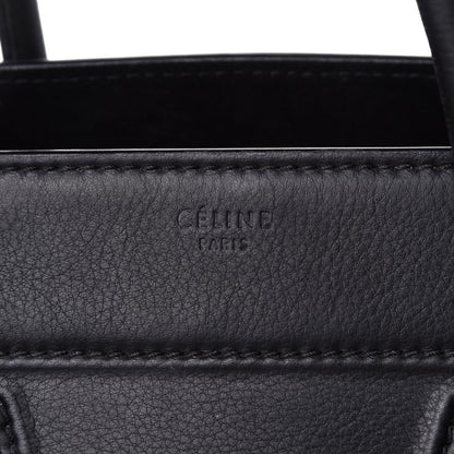 Celine Supple Calfskin Medium Phantom Luggage Black 6 of 10