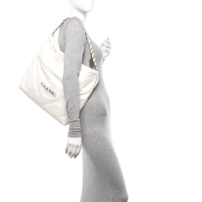 Chanel Shiny Calfskin Quilted Chanel 22 White 2 of 11