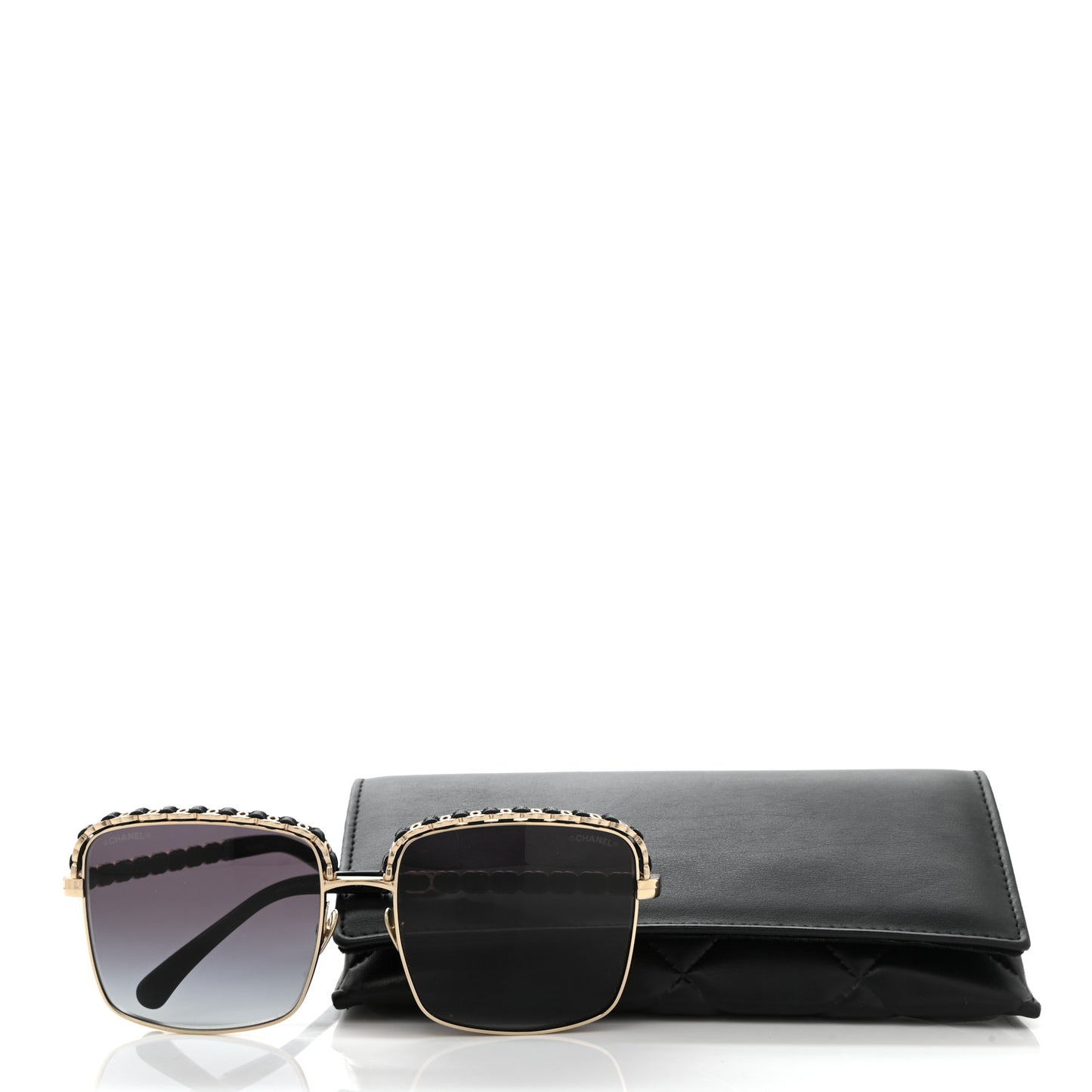 Metal Square Chain Sunglasses 71369 Grey