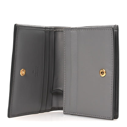 Gucci Calfskin GG Matelasse Card Case Wallet Grey 5 of 7