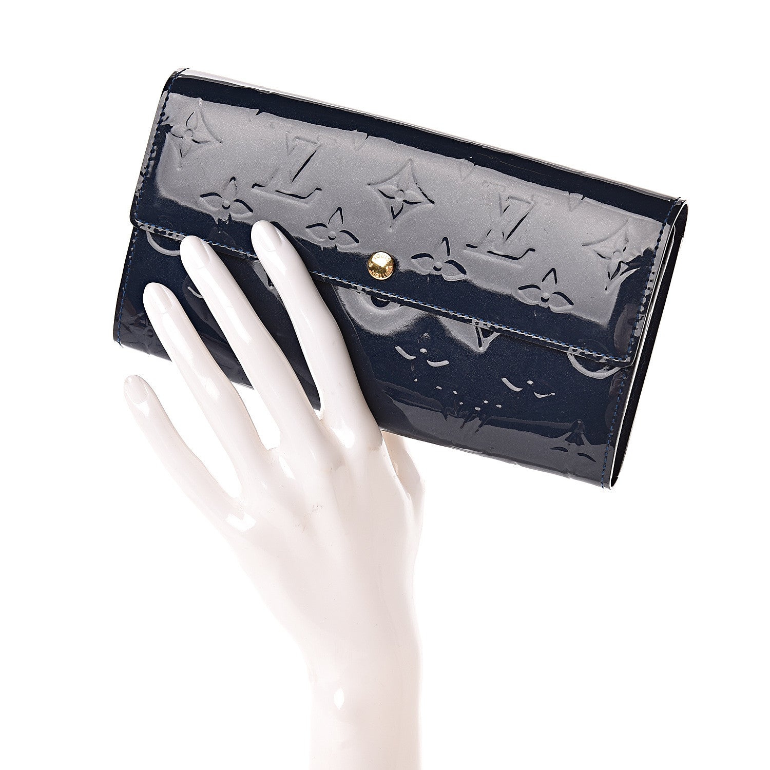 Louis Vuitton Vernis Sarah Wallet Grand Blue 2 of 8