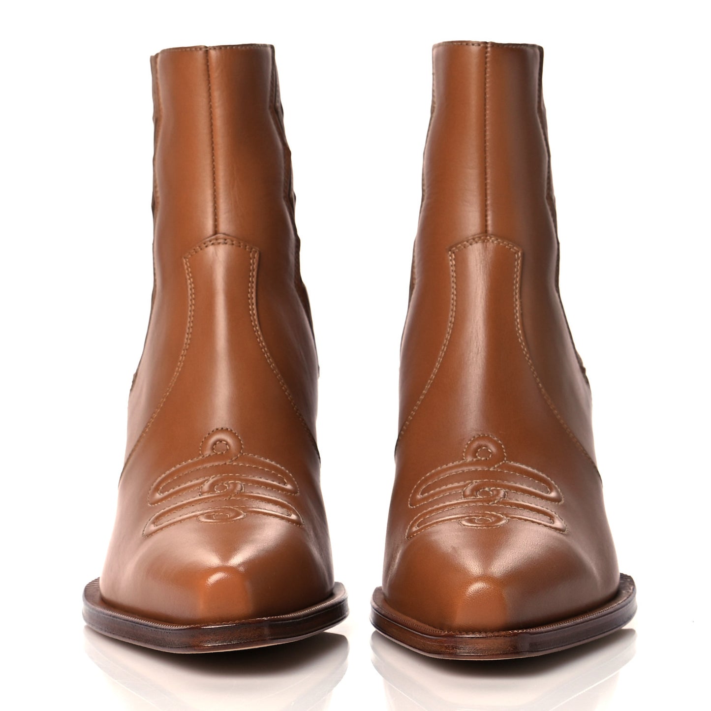 Calfskin Womens Vegas Ankle Boot 38 Naturel