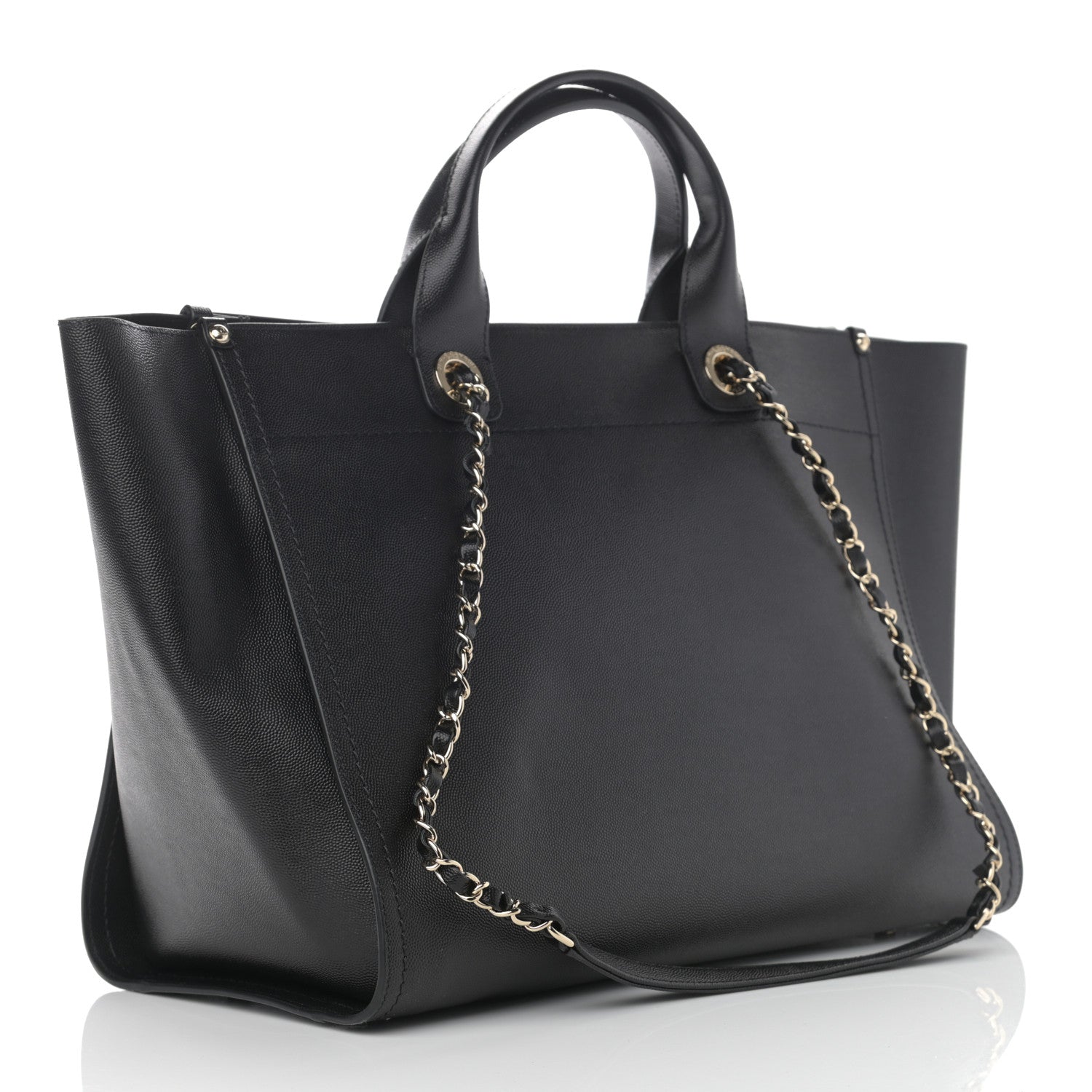 Chanel Caviar Medium Studded Deauville Tote Black 3 of 11