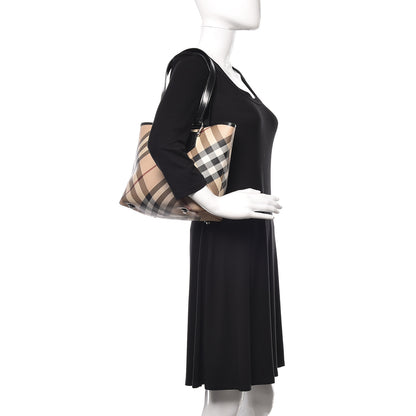 Burberry Supernova Check Stanton Tote Black 2 of 20