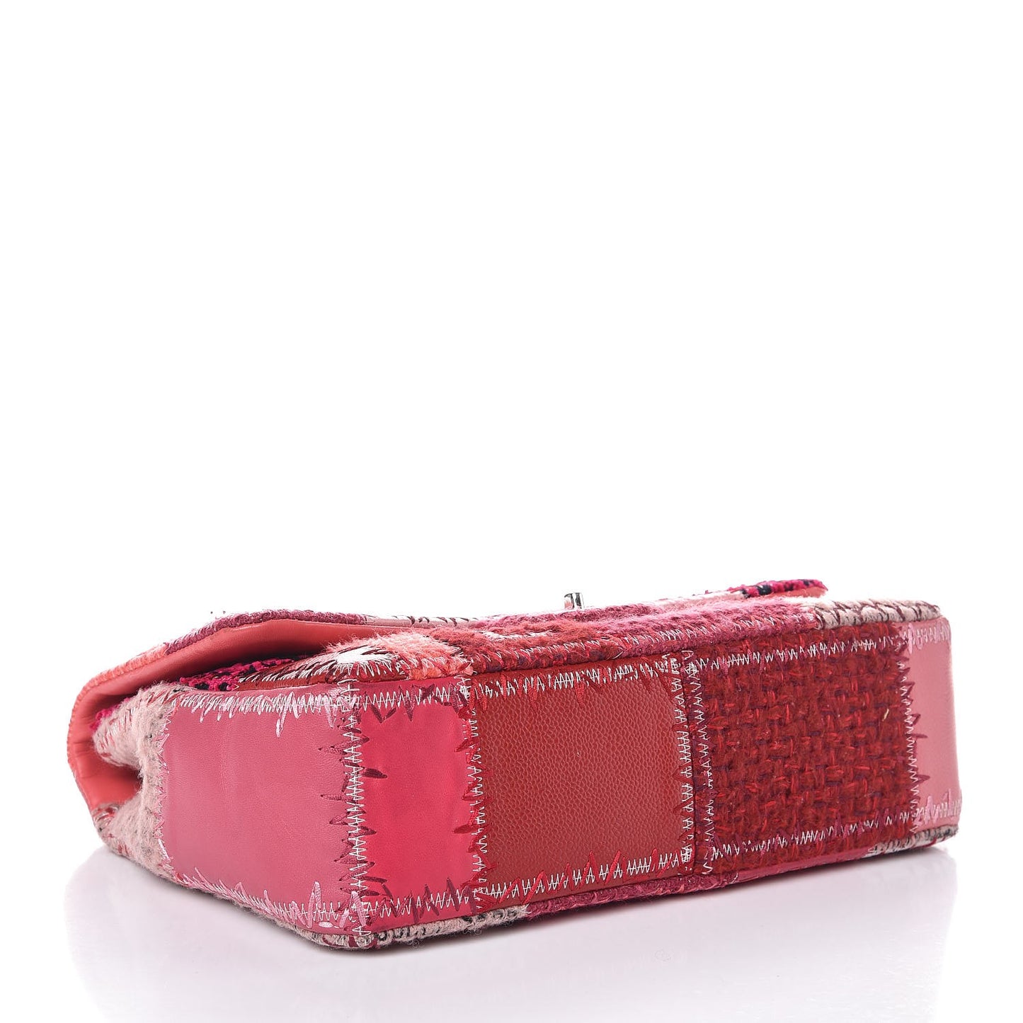 Tweed Patchwork Jumbo Single Flap Pink