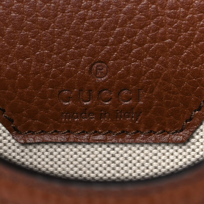 Gucci New Denim GG Monogram Dollar Calfskin Mini Horsebit 1955 Crossbody Bag Blue Tea Cuir Epilog 6 of 10