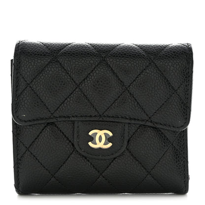 Chanel Caviar Quilted Compact Flap Wallet Black 1 of 9