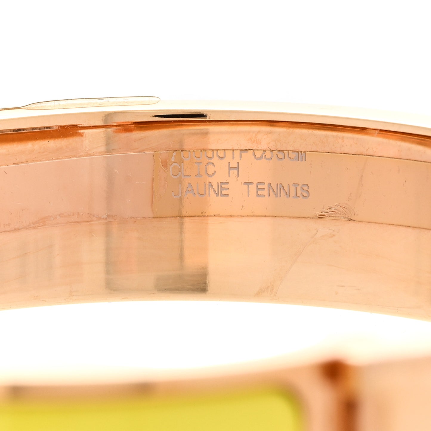 Enamel Narrow Clic Clac H Bracelet PM Jaune Tennis