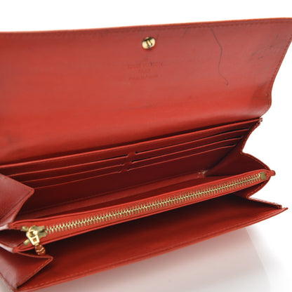 Louis Vuitton Vernis Sarah Wallet Orange Sunset 5 of 10