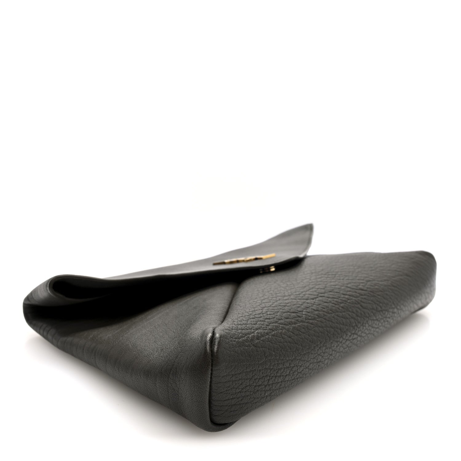 Saint Laurent Grained Lambskin Large Cassandre Envelope Pouch Light Musk 4 of 6