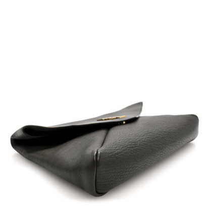 Saint Laurent Grained Lambskin Large Cassandre Envelope Pouch Light Musk 4 of 6