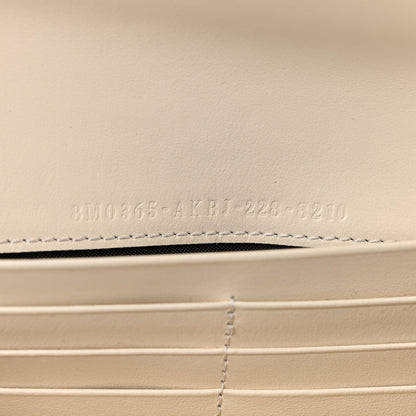 Fendi X VERSACE Glazed Fabric Fendace FF Baroque Continental Wallet On Chain Gold White Rosa 6 of 10