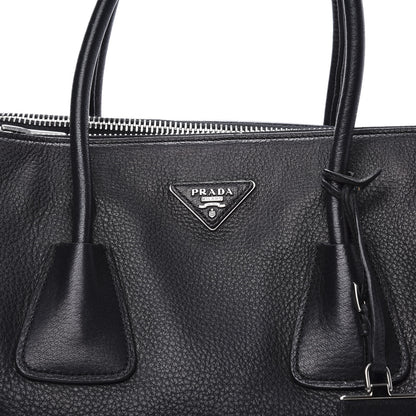 Prada Vitello Daino Twin Pocket Tote Black 8 of 13