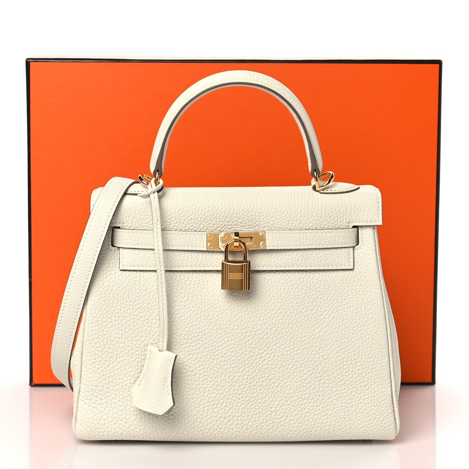 Hermes Togo Kelly Retourne 25 Mushroom 10 of 10