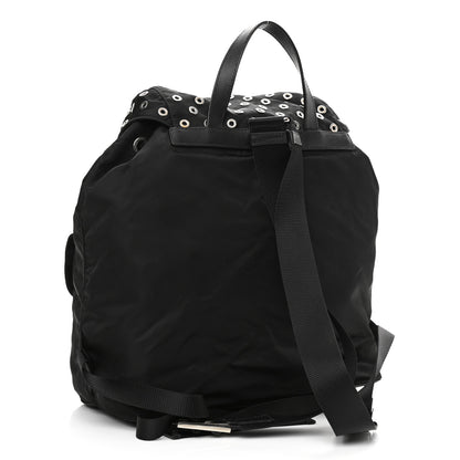 Prada Tessuto Nylon Grommet Backpack Black 3 of 8