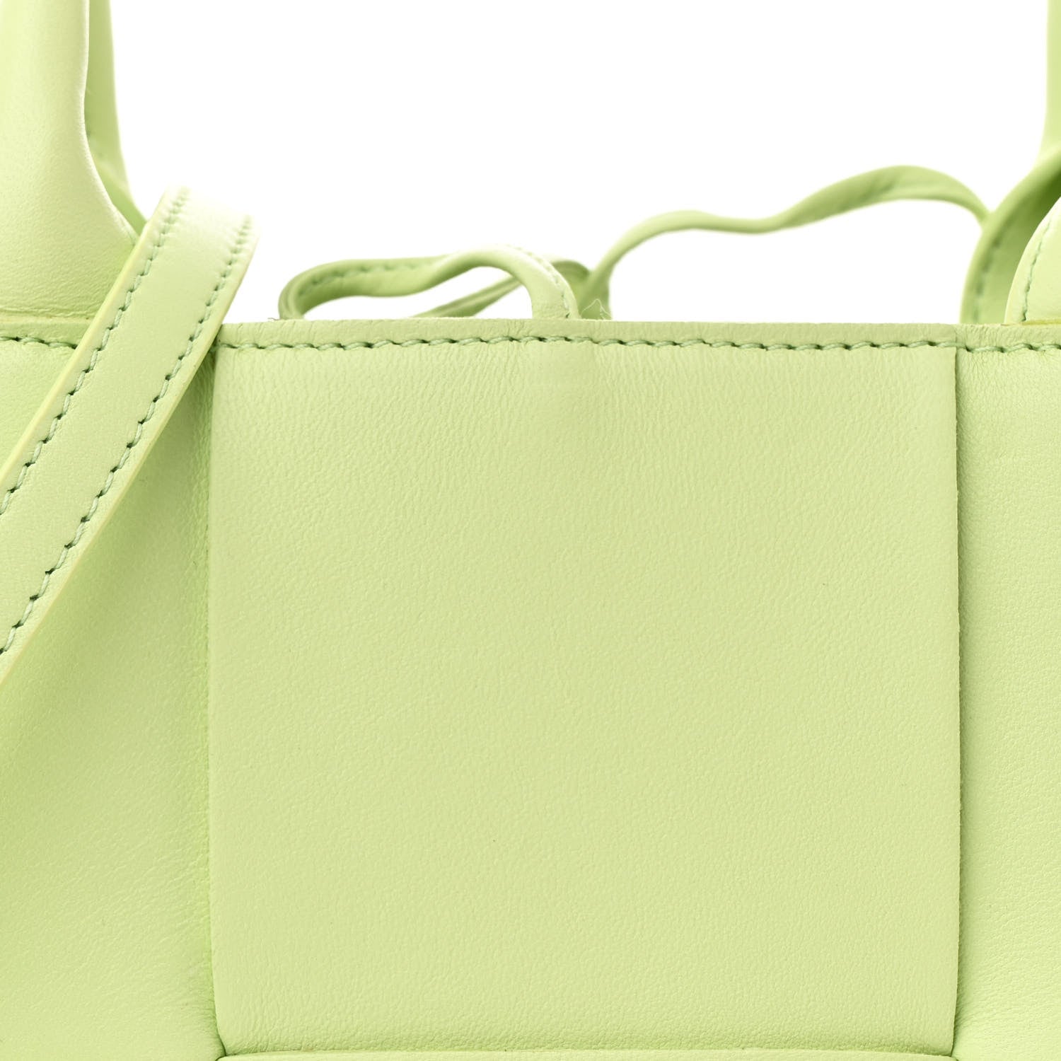 Bottega Veneta Grained Calfskin Maxi Intrecciato Mini Arco Tote Fennel 9 of 12