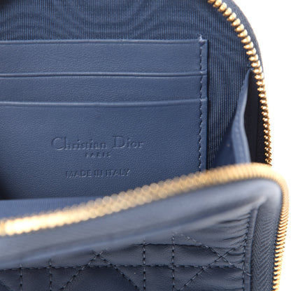 Christian Dior Lambskin Cannage Lady Dior Phone Holder Denim Blue 8 of 11